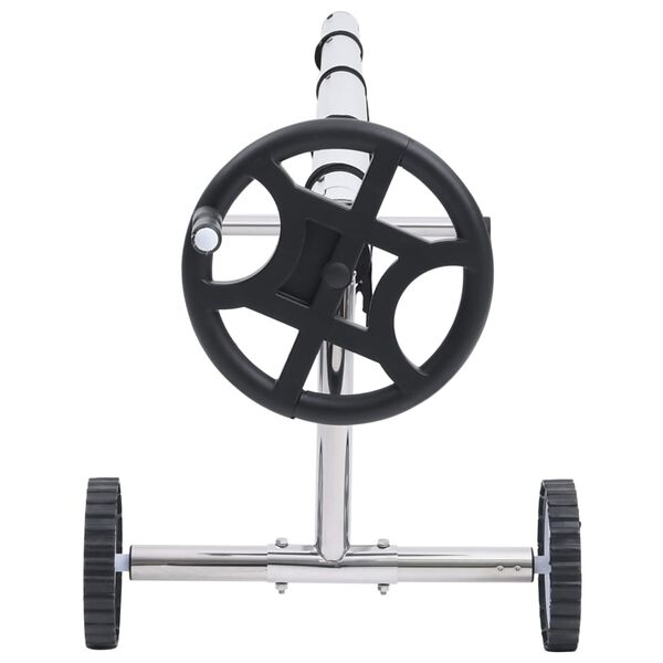 vidaXL Rolka zwijająca pokrycie basenu, ze stalową podstawą