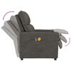 vidaXL Elektryczny fotel masujący, ciemnoszary, obity mikrofibrą