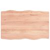 vidaXL Blat, jasnobrązowy 80x50x(2-6) cm drewno z naturalną krawędzią