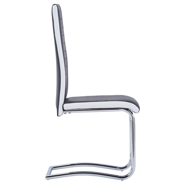 vidaXL Wspornikowe krzesła stołowe, 2 szt., czarne, sztuczna sk&oacute;ra