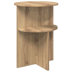 vidaXL Stolik boczny Dąb artisan &Oslash; 39,5 x 55 cm Drewno inżynieryjne
