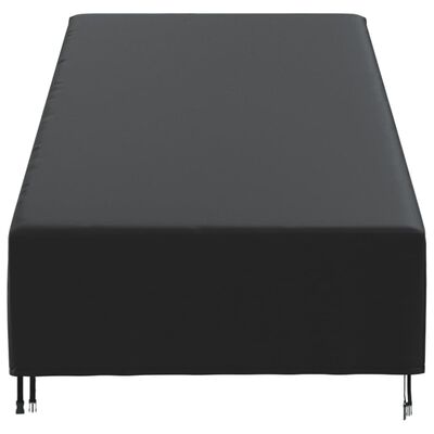vidaXL Pokrowiec na leżak, czarny, 203x81x25/63 cm, Oxford 420D