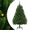 vidaXL Sztuczna choinka 150 cm 150 LED Ciepła biel PVC i stal zielony