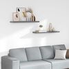 vidaXL P&oacute;łki ścienne, 2 szt., szare, 90x23,5x3,8 cm, MDF