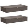 vidaXL Skrzynia do przechowywania 2 pcs Szary 90 x 48 x 15 cm Wł&oacute;knina
