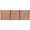 vidaXL Zestaw ogrodzeniowy 3 szt. 526 x 186 cm WPC i aluminium brązowy
