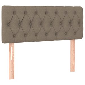 vidaXL Zagł&oacute;wek do ł&oacute;żka, taupe, 100x7x78/88 cm, tkanina