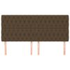 vidaXL Zagł&oacute;wek ciemnobrązowy 200x7x118/128 cm tkanina