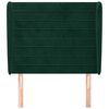 vidaXL Zagł&oacute;wek uszak, ciemnozielony, 83x23x118/128 cm, aksamit