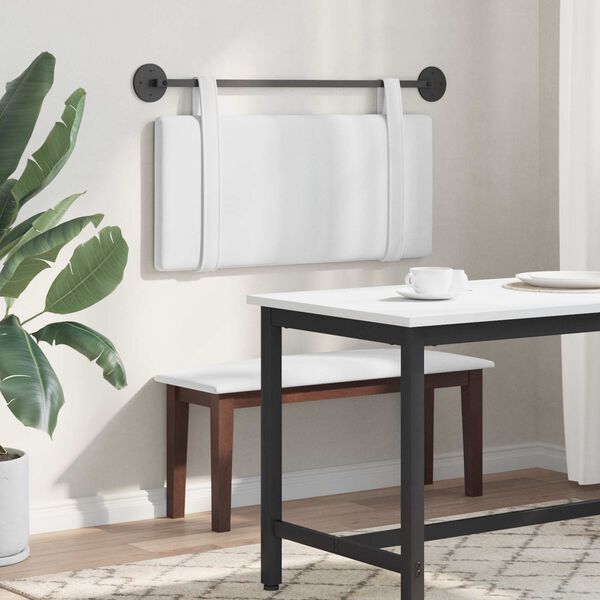 vidaXL Wisząca Głowa Gładki Biały 100 x 55 x 5 cm tkanina