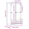 vidaXL Szafa Corona, biała, 102x52x186 cm, lite drewno sosnowe