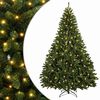 vidaXL Sztuczna choinka z zawiasami 300 cm 1000 LED Ciepła biel stal