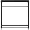 vidaXL Stolik konsolowy, czarny, 75x19,5x75 cm