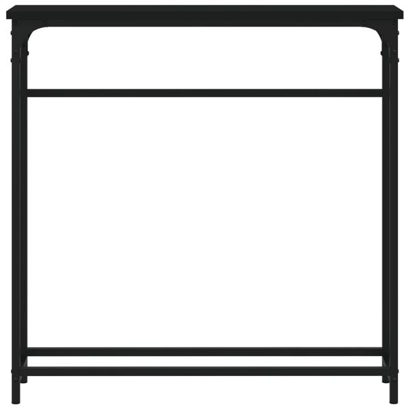 vidaXL Stolik konsolowy, czarny, 75x19,5x75 cm