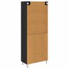 vidaXL Highboard 2 pcs Czarny Dąb Drewno inżynieryjne i szkło