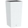 vidaXL Donica z pojemnikiem wewnętrznym, biała, 21/49 L, rattan PP