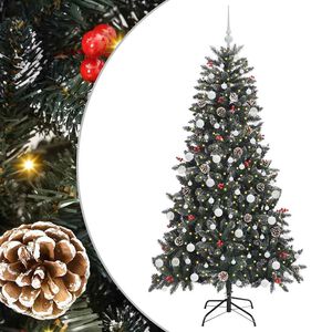 vidaXL Sztuczna choinka Zielony 180 cm PVC, plastik i stal