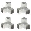 vidaXL Łączniki w kształcie Y, 4 szt., galwanizowany metal, 81x81 mm