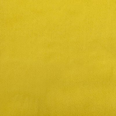 vidaXL Fotel, żółty, 63x76x80 cm, obity aksamitem