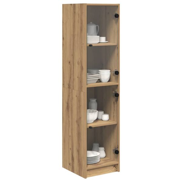 vidaXL Highboard Dąb rzemieślniczy 35 x 37 x 142 cm