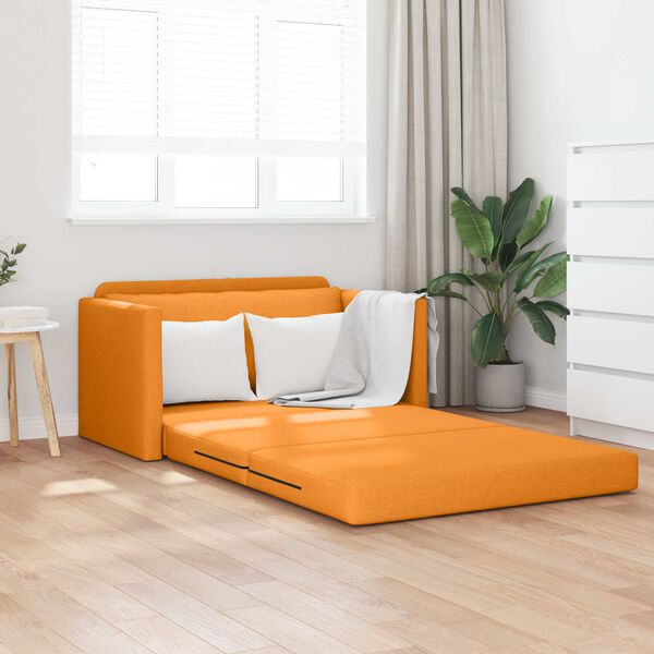 vidaXL Sofa Bed 110cm Ciemny Ż&oacute;łty tkanina