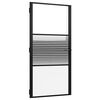 vidaXL Drzwi szklane 102,5 x 3,5 x 201,5 cm Aluminium Czarny