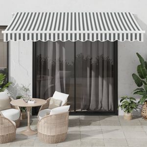 vidaXL Automatyczna markiza z LED, antracytowo-biała, 350x250 cm
