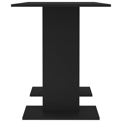 vidaXL Stół jadalniany, czarny, 110x60x75 cm, materiał drewnopochodny