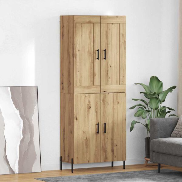 vidaXL Highboard 2 pcs Dąb rzemieślniczy Materiał drewnopochodny