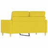 vidaXL Sofa 2-osobowa, jasnoż&oacute;łta, 120 cm, tapicerowana tkaniną