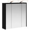 vidaXL Szafka z lustrem do łazienki Czarny Dąb 63,5 x 16 x 62,5 cm