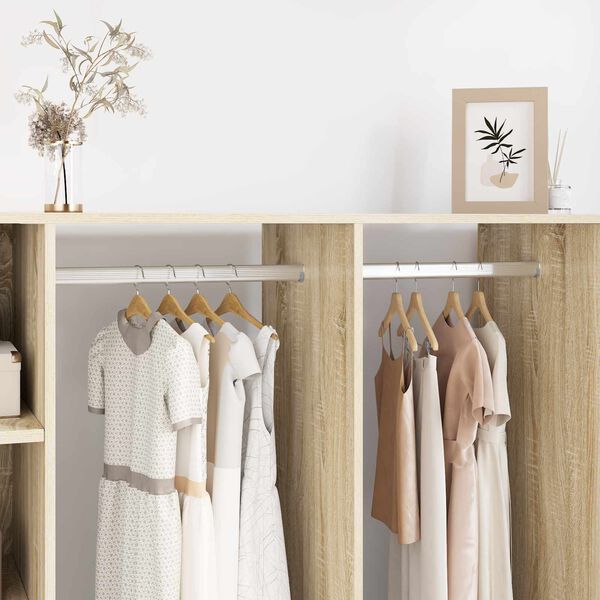 vidaXL Drążek do szafy 12 pcs Srebrny 764 x 15 x 29 mm Stop Aluminium