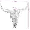 vidaXL Czaszka byka Srebrny 53 x 11 x 40 cm Aluminium