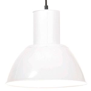 vidaXL Lampa wisząca, 25 W, biała, okrągła, 28,5 cm, E27