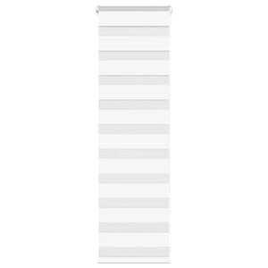 vidaXL Roleta zebra, biała, szerokość tkaniny 45,9 cm, poliester
