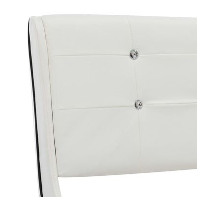vidaXL Rama łóżka, biała, sztuczna skóra, 120 x 200 cm