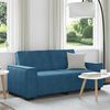 vidaXL Sofa 2-osobowa, niebieski, 140 cm, tapicerowana aksamitem