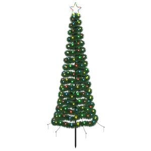 vidaXL Choinka błyszcząca LED z kolcem do ziemi EKENAS 180 cm 220 LED