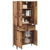 vidaXL Highboard Montowane na ścianie Stare drewno 69,5 x 34 x 180 cm