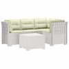 vidaXL Sofa ogrodowa dla 4 os&oacute;b z poduszkami w stylu rattanowym PP