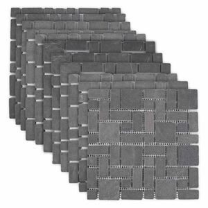 vidaXL Płytki Mozaikowe Szary 30 x 30 cm Marmur