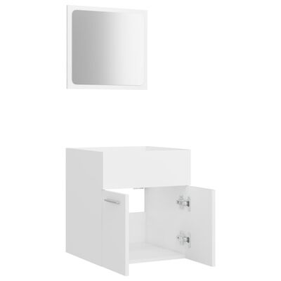 vidaXL 2-cz. zestaw mebli łazienkowych, biały, materiał drewnopochodny