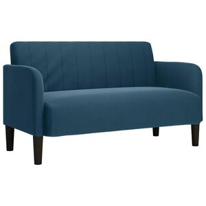 vidaXL Sofa dwuosobowa niebieska 109 cm aksamitna