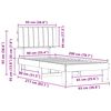 vidaXL Ramka ł&oacute;żka z tapicerowanym wezgłowiem Jasnoszary 90 x 200 cm