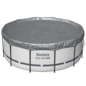 Bestway Pokrywa Basenowa &Oslash;3,66 m Okrągły Poliester Szary
