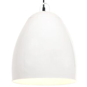 vidaXL Industrialna lampa wisząca, 25 W, biała, okrągła, 42 cm, E27