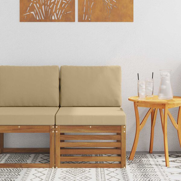 vidaXL Środkowa sofa ogrodowa Lite Drewno Akacji Naturalny