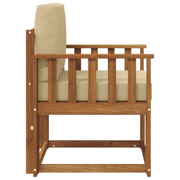 vidaXL Sofa na zewnątrz Lite drewno akacjowe i poliester Naturalny