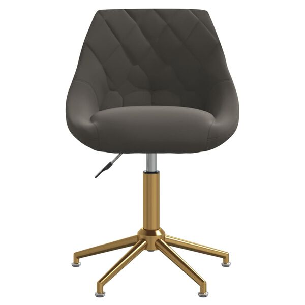 vidaXL Obrotowe krzesła stołowe, 2 szt., ciemnoszare, aksamitne