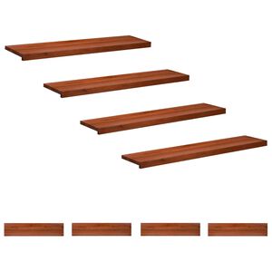vidaXL Nakładki na schody 8 szt. 120 x 30 x 2 cm brązowy Drewno bukowe
